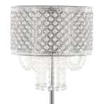 Droplets Contemporary Chrome Crystal Floor Lamp