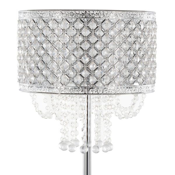 Droplets Contemporary Chrome Crystal Floor Lamp 3