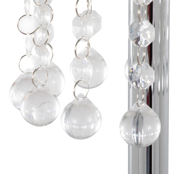 Droplets Contemporary Chrome Crystal Floor Lamp 5