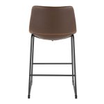 Duke 26 Industrial Black Espresso Faux Leather Counter Stool 15 Duke 26 Industrial Black Espresso Faux Leather Counter Stool
