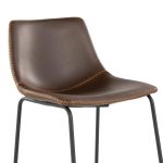 Duke 26 Industrial Black Espresso Faux Leather Counter Stool 17 Duke 26 Industrial Black Espresso Faux Leather Counter Stool