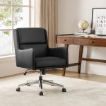 Duke Black Faux Leather Ergonomic Home Office Chair 7 Duke Black Faux Leather Ergonomic Home Office Chair