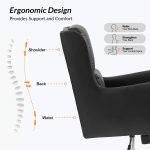 Duke Black Faux Leather Ergonomic Home Office Chair 8 Duke Black Faux Leather Ergonomic Home Office Chair