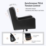 Duke Black Faux Leather Ergonomic Home Office Chair 9 Duke Black Faux Leather Ergonomic Home Office Chair