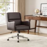 Duke Brown Faux Leather Ergonomic Home Office Chair 7 Duke Brown Faux Leather Ergonomic Home Office Chair