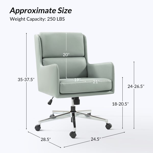 Duke Buffalo Faux Leather Ergonomic Swivel Home Office Chair 4