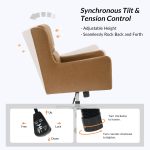 Duke Camel Faux Leather Ergonomic Home Office Chair 9 Duke Camel Faux Leather Ergonomic Home Office Chair