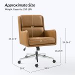 Duke Camel Faux Leather Ergonomic Home Office Chair 10 Duke Camel Faux Leather Ergonomic Home Office Chair