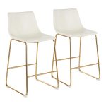 Duke Gold White Contemporary Counter Stools (Set of 2) 16 Duke Gold White Contemporary Counter Stools (Set of 2)
