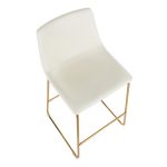 Duke Gold White Contemporary Counter Stools (Set of 2) 22 Duke Gold White Contemporary Counter Stools (Set of 2)