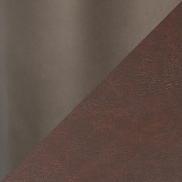 Duke Industrial Antique Metal Brown Faux Leather Adjustable Barstool Set of 2 13