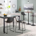 Duke Industrial Black Metal Grey Barstools (Set of 2) 19 Duke Industrial Black Metal Grey Barstools (Set of 2)