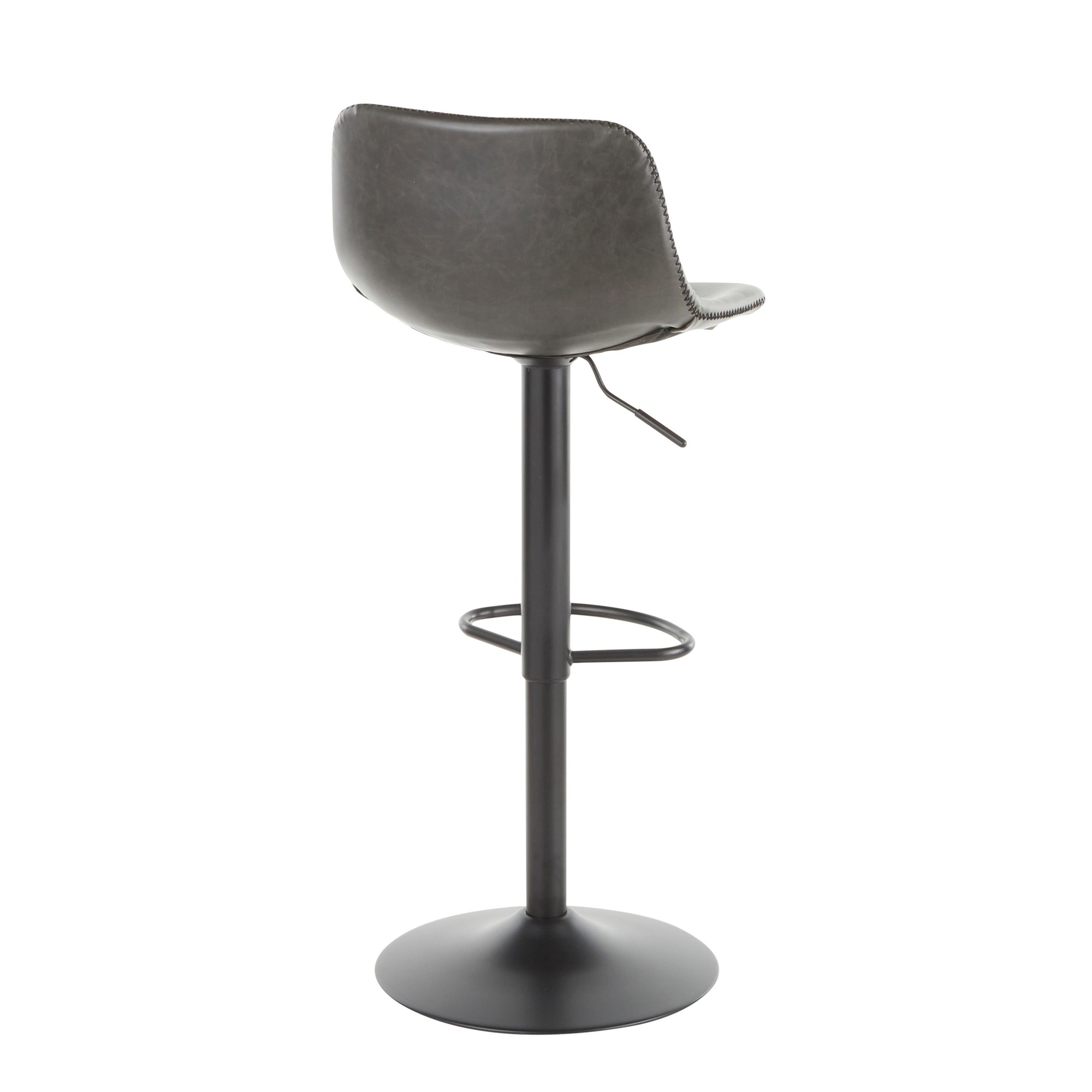 Duke Industrial Black Metal Grey Barstools (Set of 2) 11 Duke Industrial Black Metal Grey Barstools (Set of 2) - Image 11