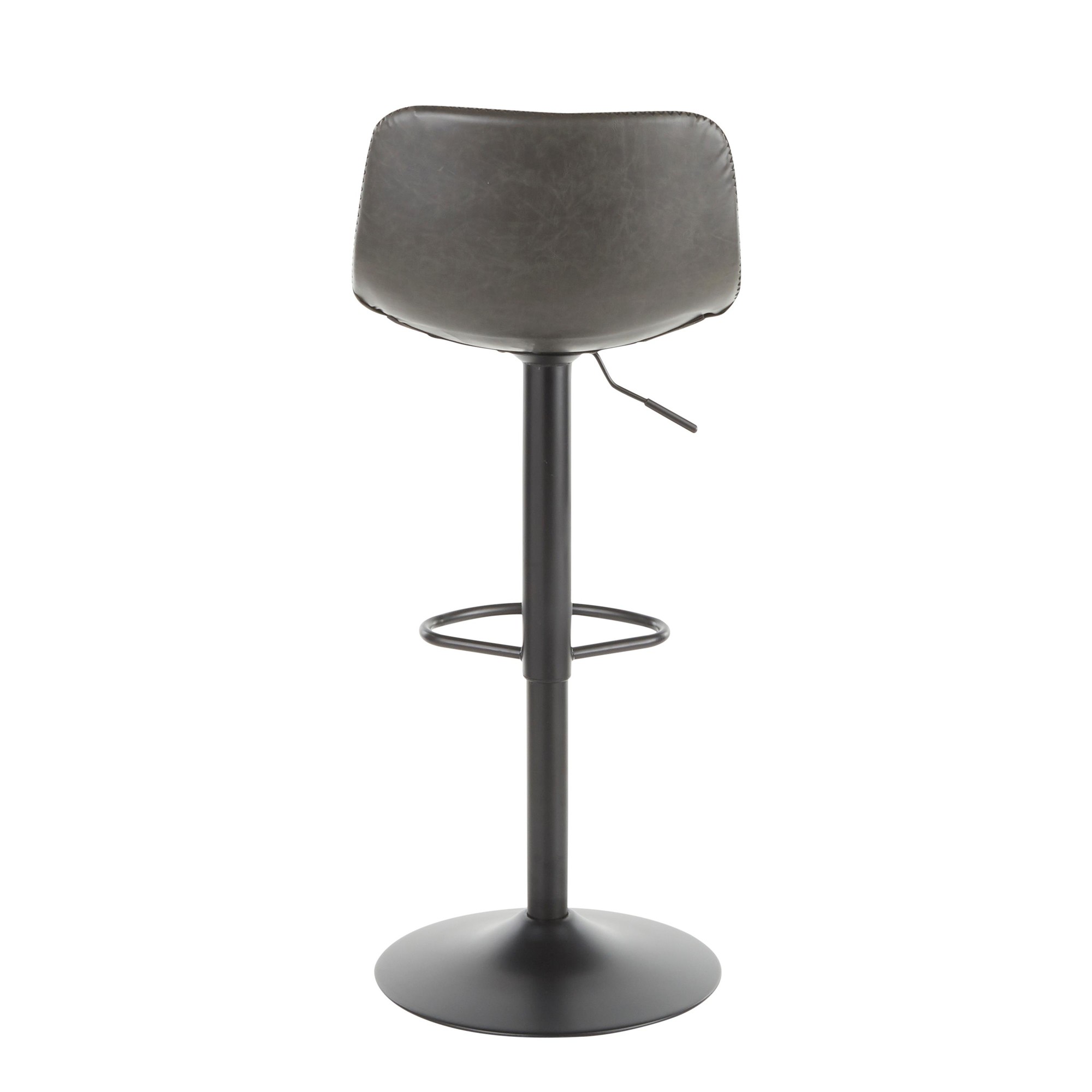 Duke Industrial Black Metal Grey Barstools (Set of 2) 12 Duke Industrial Black Metal Grey Barstools (Set of 2) - Image 12