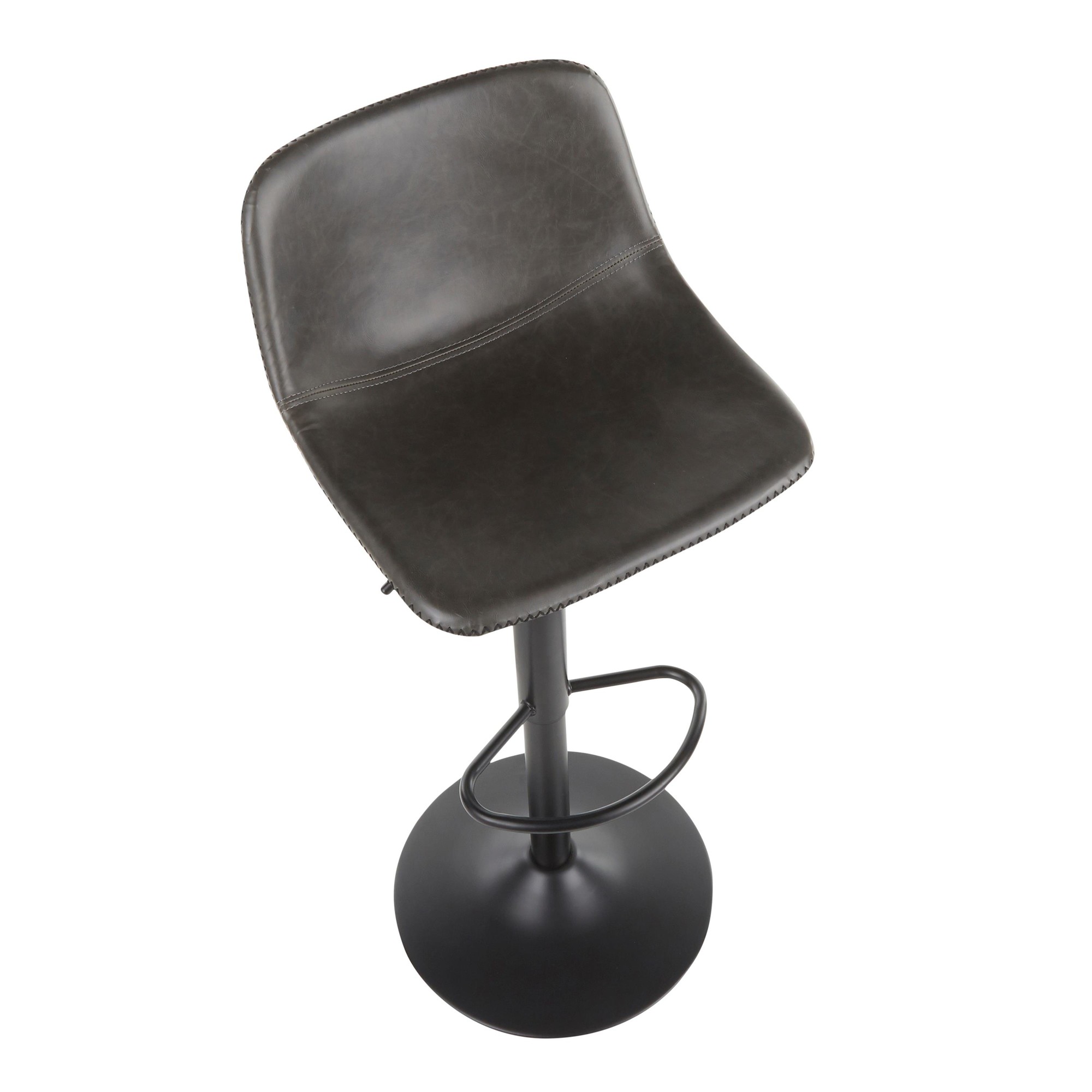 Duke Industrial Black Metal Grey Barstools (Set of 2) 14 Duke Industrial Black Metal Grey Barstools (Set of 2) - Image 14