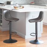 Duke Industrial Black Metal Grey Barstools (Set of 2) 25 Duke Industrial Black Metal Grey Barstools (Set of 2)