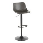 Duke Industrial Black Metal Grey Barstools (Set of 2) 26 Duke Industrial Black Metal Grey Barstools (Set of 2)