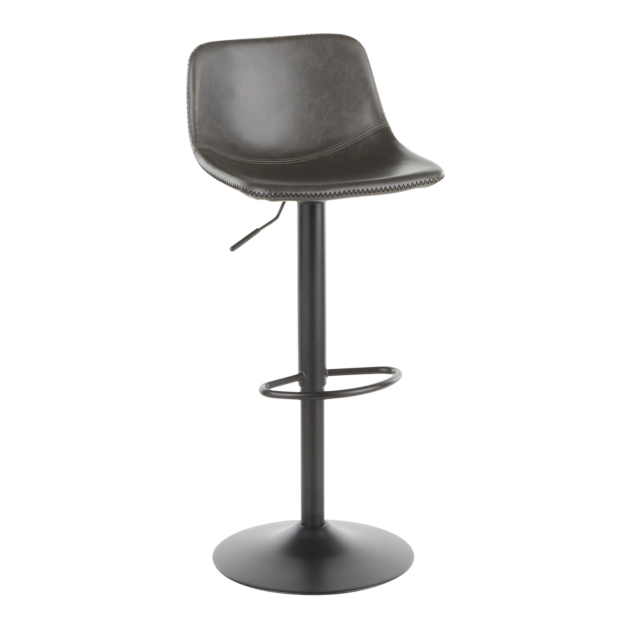 Duke Industrial Black Metal Grey Barstools (Set of 2) 9 Duke Industrial Black Metal Grey Barstools (Set of 2) - Image 9