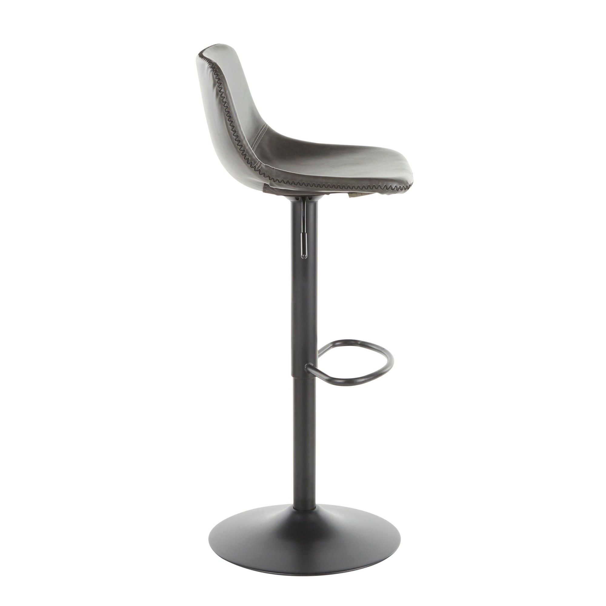 Duke Industrial Black Metal Grey Barstools (Set of 2) 10 Duke Industrial Black Metal Grey Barstools (Set of 2) - Image 10