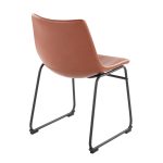Duke Industrial Cognac Faux Leather Dining Chairs (Set of 2) 16 Duke Industrial Cognac Faux Leather Dining Chairs (Set of 2)