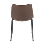 Duke Industrial Espresso Faux Leather Dining Chairs (Set of 2)