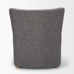 Dunstan Accent Chair Upholstered Gray Twill Fabric and Medium Brown Wood Feet