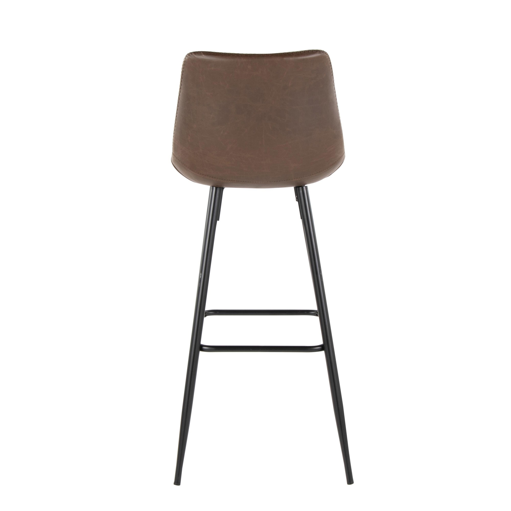 Durango 26 Inch Industrial Espresso Faux Leather Counter Stools (Set of 2) 6 Durango 26 Inch Industrial Espresso Faux Leather Counter Stools (Set of 2) - Image 6