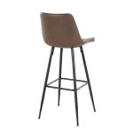 Durango 30 Inch Industrial Black Metal Espresso Barstools (Set of 2)