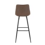 Durango 30 Inch Industrial Black Metal Espresso Barstools (Set of 2)