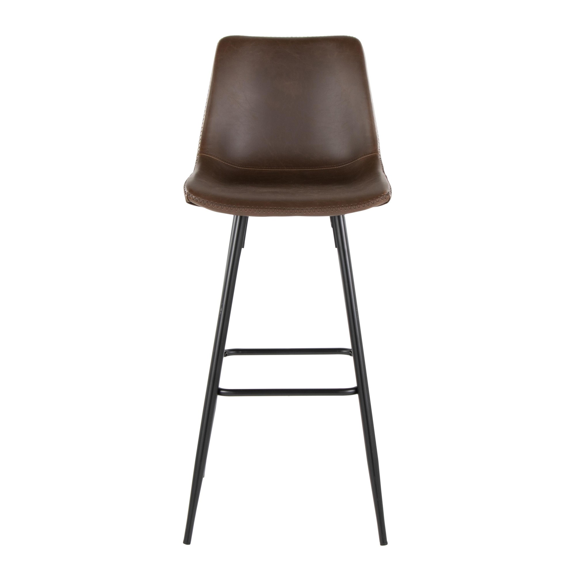 Durango 30 Inch Industrial Black Metal Espresso Barstools (Set of 2) 8 Durango 30 Inch Industrial Black Metal Espresso Barstools (Set of 2) - Image 8