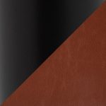 Durango Black Metal Cognac Faux Leather Dining Chairs (Set of 2)