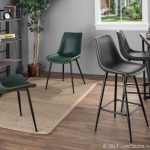 Durango Industrial Green Faux Leather Dining Chairs Black Metal (Set of 2) 15 Durango Industrial Green Faux Leather Dining Chairs Black Metal (Set of 2)
