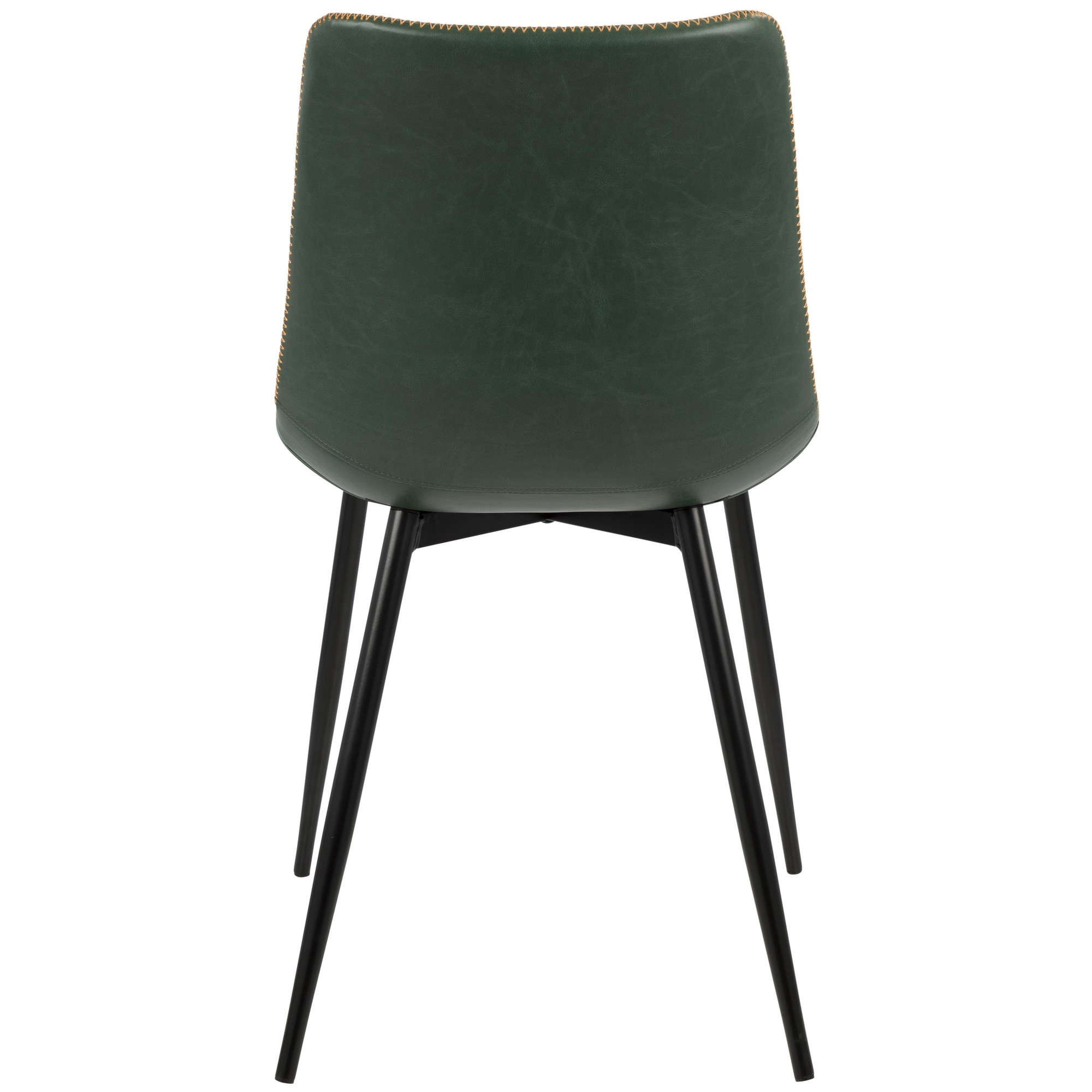 Durango Industrial Green Faux Leather Dining Chairs Black Metal (Set of 2) 9 Durango Industrial Green Faux Leather Dining Chairs Black Metal (Set of 2) - Image 9