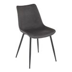 Durango Industrial Grey Faux Leather Dining Chairs Black Metal (Set of 2) 17 Durango Industrial Grey Faux Leather Dining Chairs Black Metal (Set of 2)