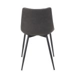 Durango Industrial Grey Faux Leather Dining Chairs Black Metal (Set of 2) 20 Durango Industrial Grey Faux Leather Dining Chairs Black Metal (Set of 2)