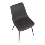 Durango Industrial Grey Faux Leather Dining Chairs Black Metal (Set of 2) 22 Durango Industrial Grey Faux Leather Dining Chairs Black Metal (Set of 2)