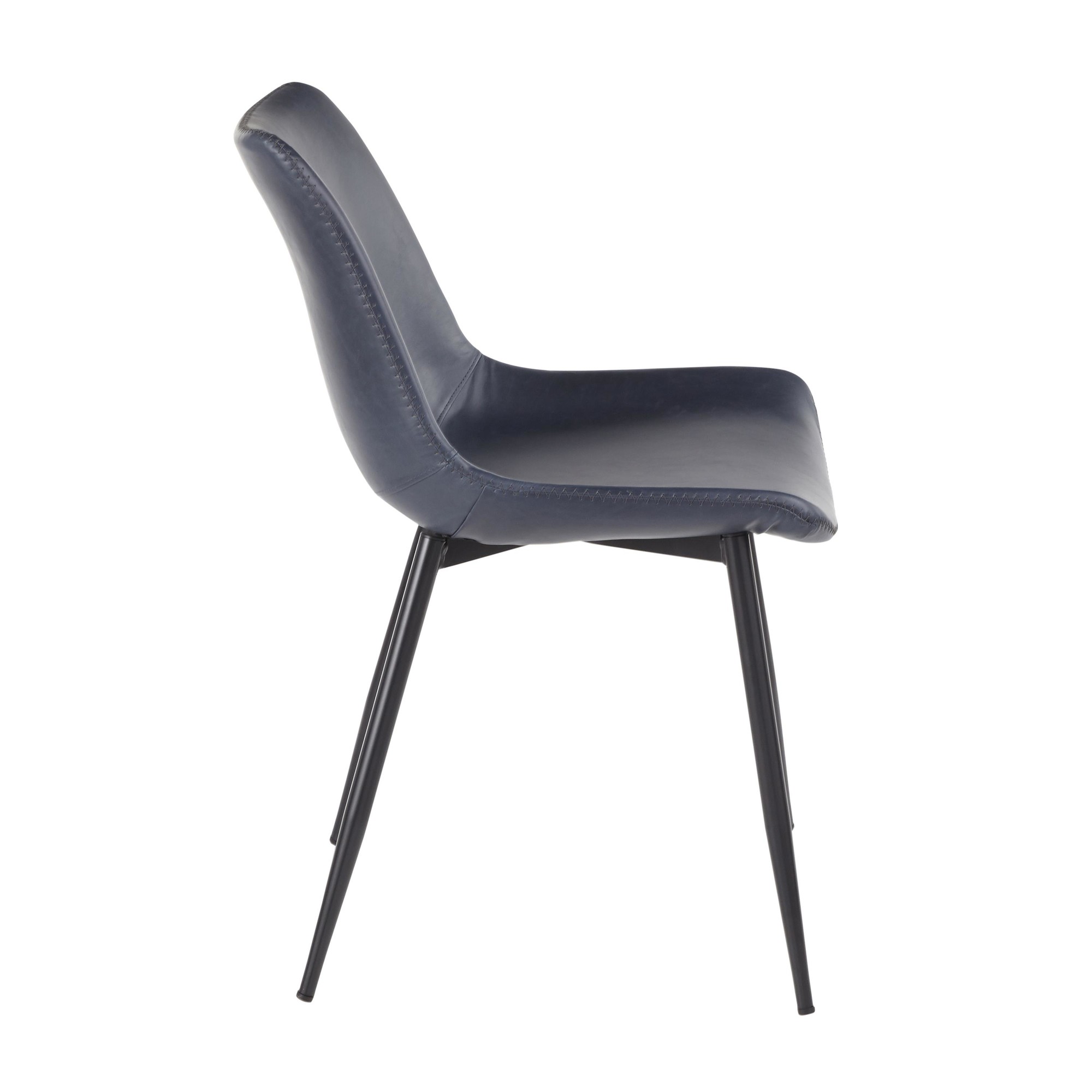 Durango Industrial Vintage Blue Faux Leather Dining Chairs (Set of 2) 5 Durango Industrial Vintage Blue Faux Leather Dining Chairs (Set of 2) - Image 5