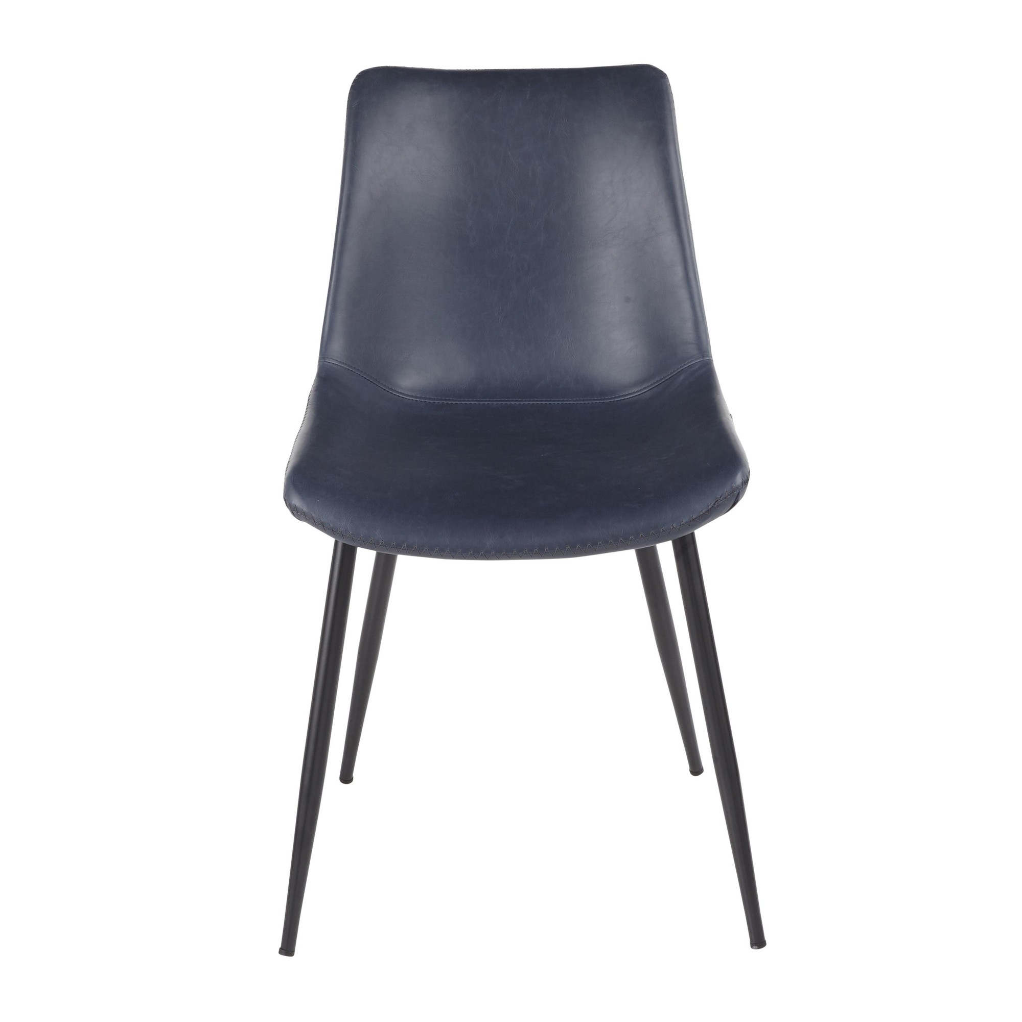 Durango Industrial Vintage Blue Faux Leather Dining Chairs (Set of 2) 8 Durango Industrial Vintage Blue Faux Leather Dining Chairs (Set of 2) - Image 8