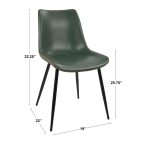 Durango Industrial Vintage Blue Faux Leather Dining Chairs (Set of 2) 21 Durango Industrial Vintage Blue Faux Leather Dining Chairs (Set of 2)