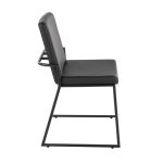Dutchess Black Faux Leather Contemporary Dining Chairs (Set of 2) 13 Dutchess Black Faux Leather Contemporary Dining Chairs (Set of 2)