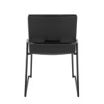 Dutchess Black Faux Leather Contemporary Dining Chairs (Set of 2) 15 Dutchess Black Faux Leather Contemporary Dining Chairs (Set of 2)