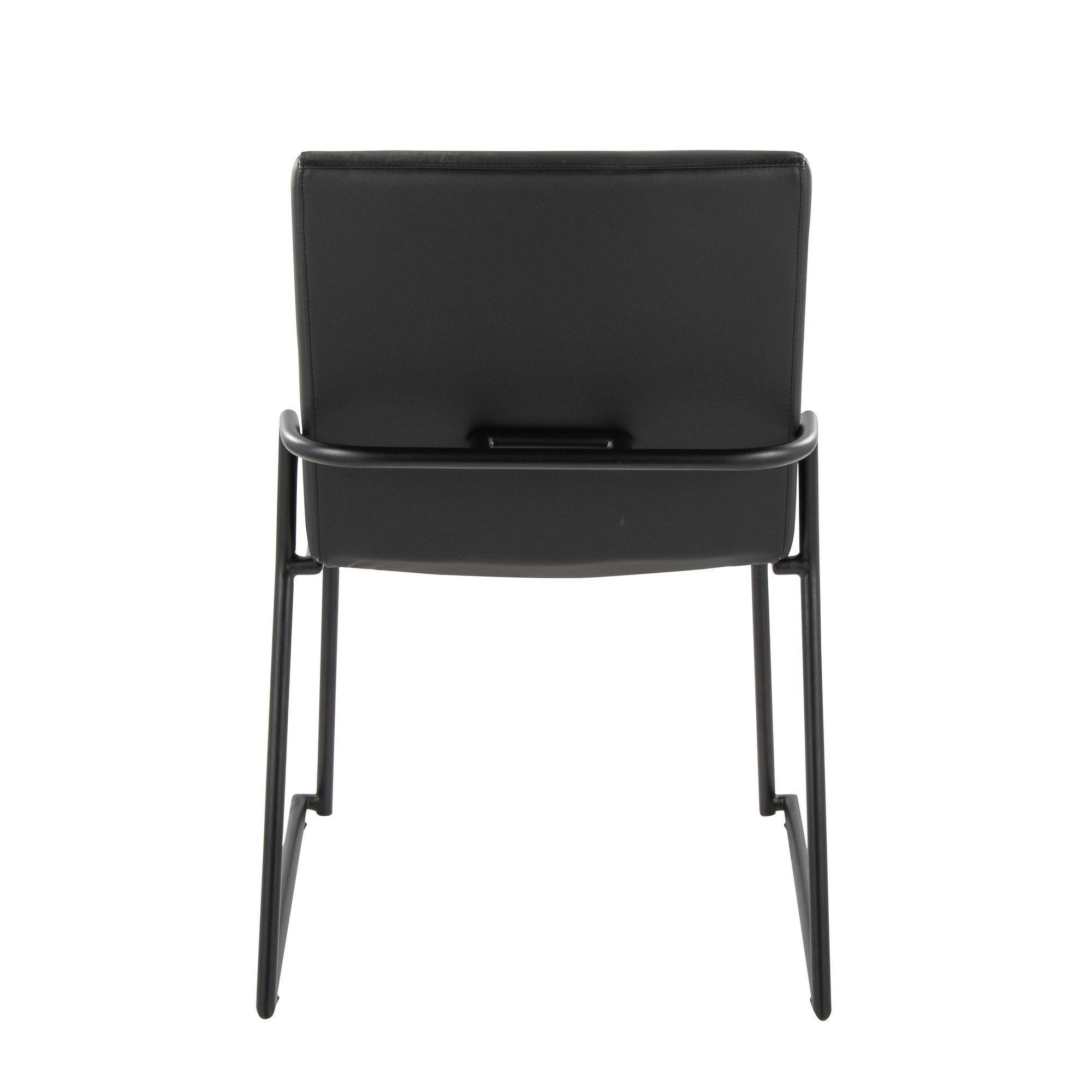 Dutchess Black Faux Leather Contemporary Dining Chairs (Set of 2) 6 Dutchess Black Faux Leather Contemporary Dining Chairs (Set of 2) - Image 6