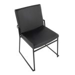 Dutchess Black Faux Leather Contemporary Dining Chairs (Set of 2) 17 Dutchess Black Faux Leather Contemporary Dining Chairs (Set of 2)