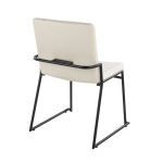 Dutchess Black Metal Cream Velvet Contemporary Dining Chairs (Set of 2) 14 Dutchess Black Metal Cream Velvet Contemporary Dining Chairs (Set of 2)