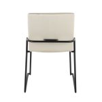 Dutchess Black Metal Cream Velvet Contemporary Dining Chairs (Set of 2) 15 Dutchess Black Metal Cream Velvet Contemporary Dining Chairs (Set of 2)