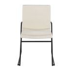 Dutchess Black Metal Cream Velvet Contemporary Dining Chairs (Set of 2) 16 Dutchess Black Metal Cream Velvet Contemporary Dining Chairs (Set of 2)