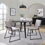 Dutchess Black Metal Silver Velvet Contemporary Dining Chairs (Set of 2) 10 Dutchess Black Metal Silver Velvet Contemporary Dining Chairs (Set of 2)