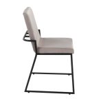 Dutchess Black Metal Silver Velvet Contemporary Dining Chairs (Set of 2) 13 Dutchess Black Metal Silver Velvet Contemporary Dining Chairs (Set of 2)