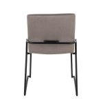 Dutchess Black Metal Silver Velvet Contemporary Dining Chairs (Set of 2) 15 Dutchess Black Metal Silver Velvet Contemporary Dining Chairs (Set of 2)