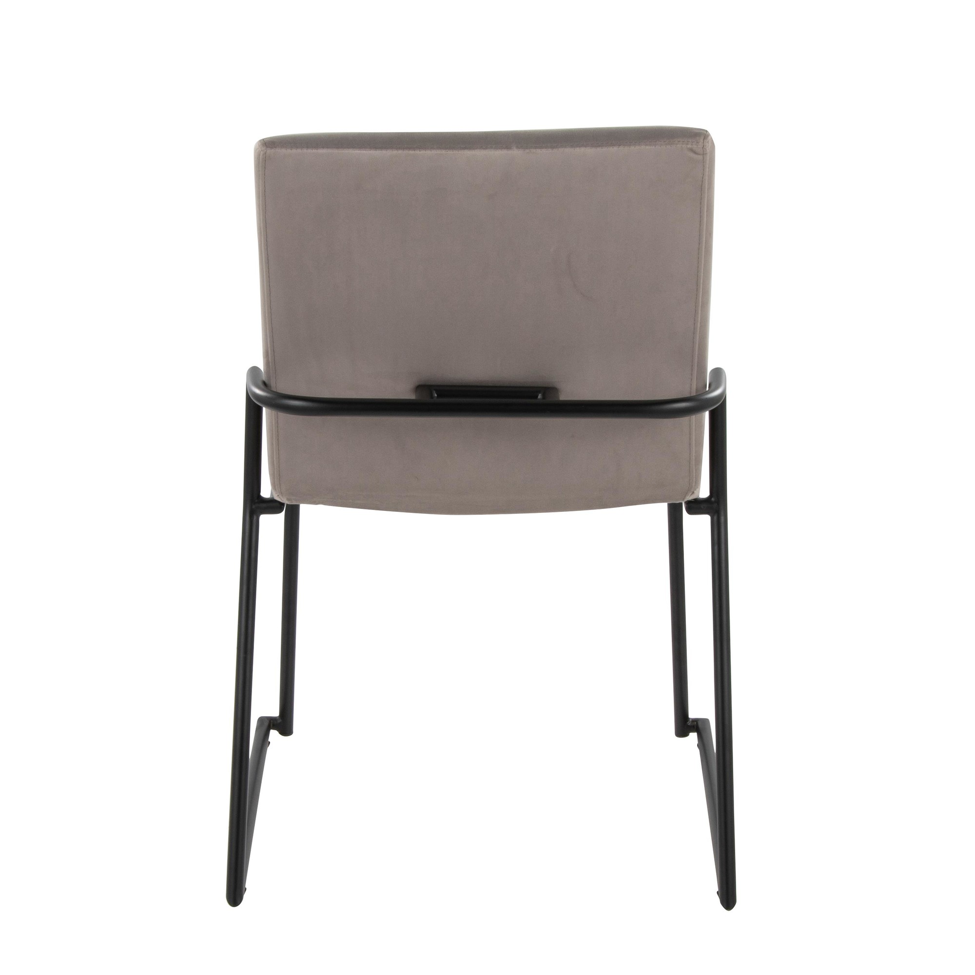 Dutchess Black Metal Silver Velvet Contemporary Dining Chairs (Set of 2) 6 Dutchess Black Metal Silver Velvet Contemporary Dining Chairs (Set of 2) - Image 6